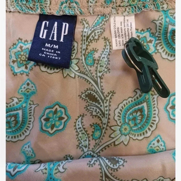 GAP Cream and Blue A-Line Skirt - Picture 7 of 8